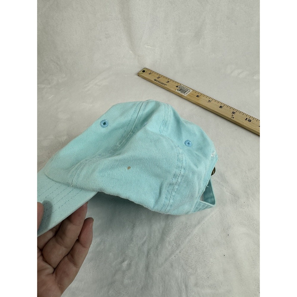 Vineyard Vines Strapback Baseball Cap Hat Light Blue Cotton Adjustable Whale - Picture 4 of 4